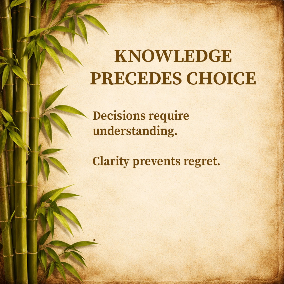 Knowledge Precedes Choice