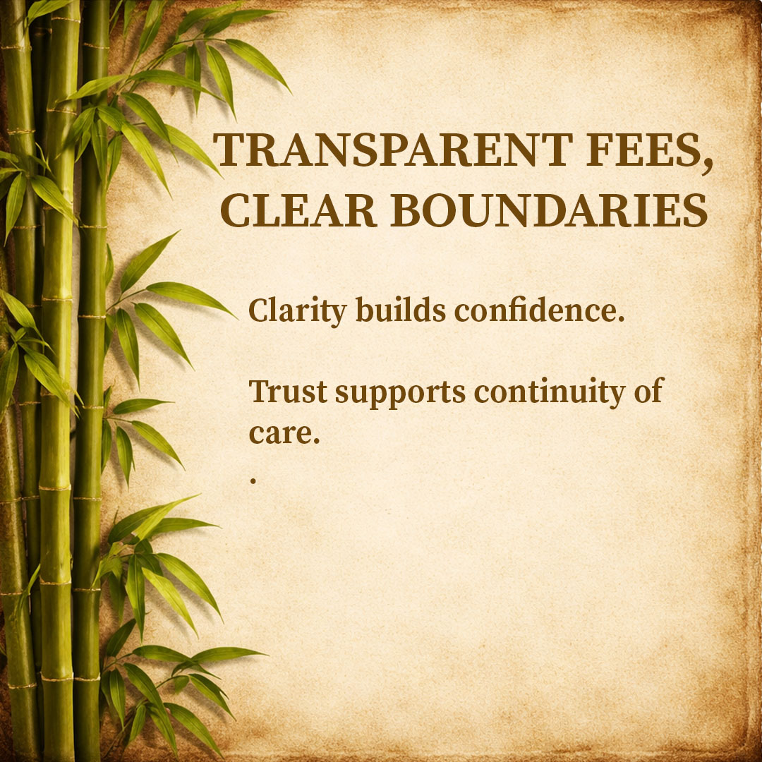 Transparent Fees, Clear Boundaries